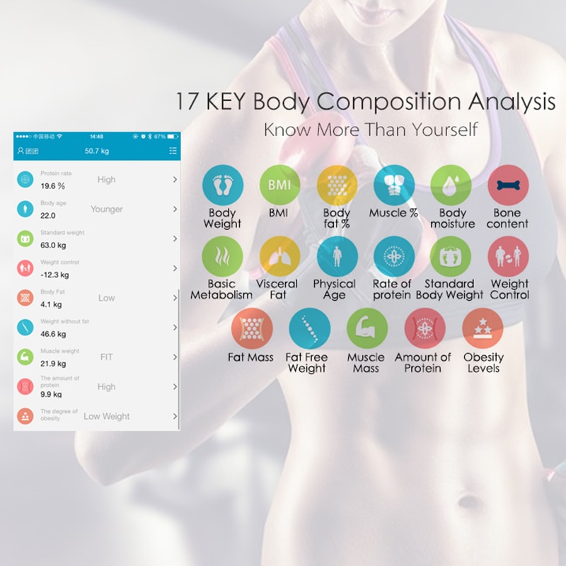 Body Fat Scale Bluetooth Weighing Scale