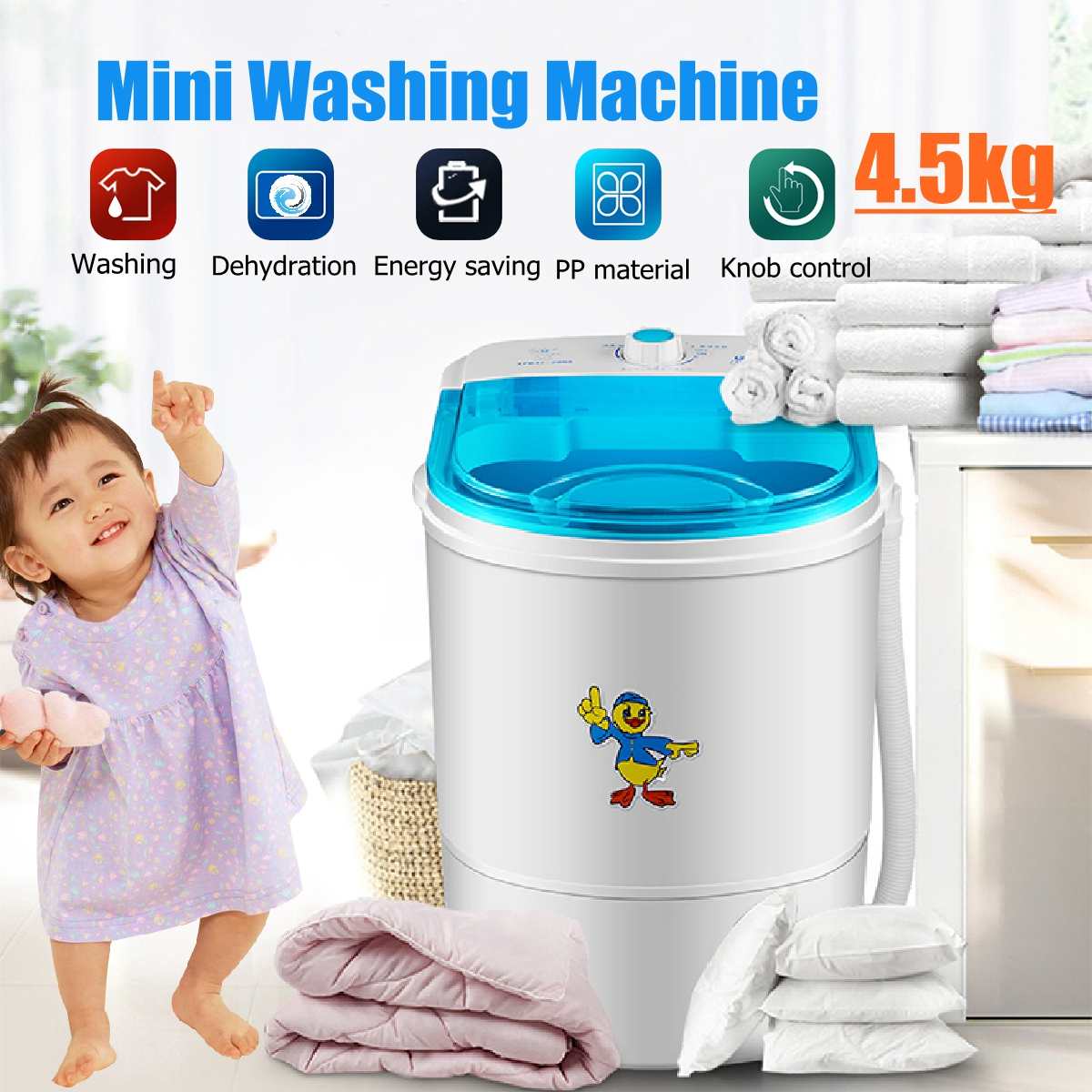 Mini Portable Washing Machine Low-Noise