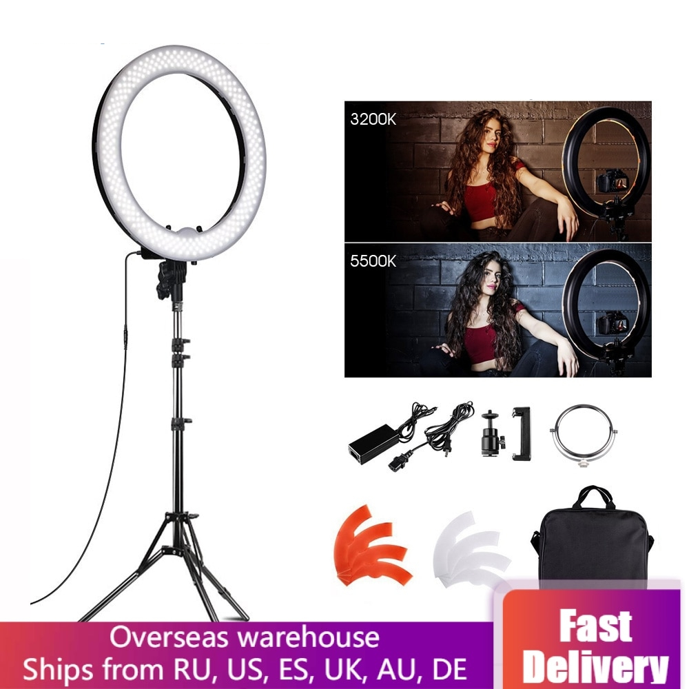 Ring Light with Stand Dimmable LED