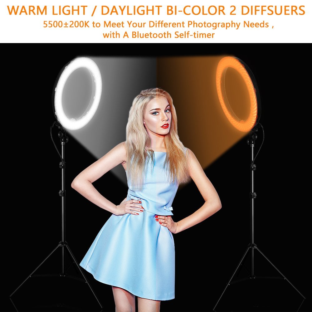 Ring Light with Stand Dimmable LED