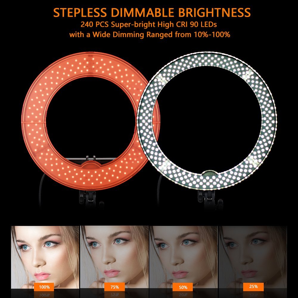 Ring Light with Stand Dimmable LED