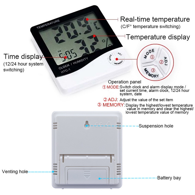 Thermohygrometer Digital Meter