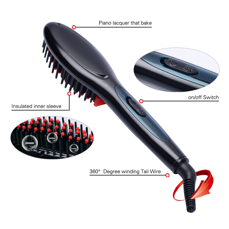 Straightening Brush Ceramic Comb