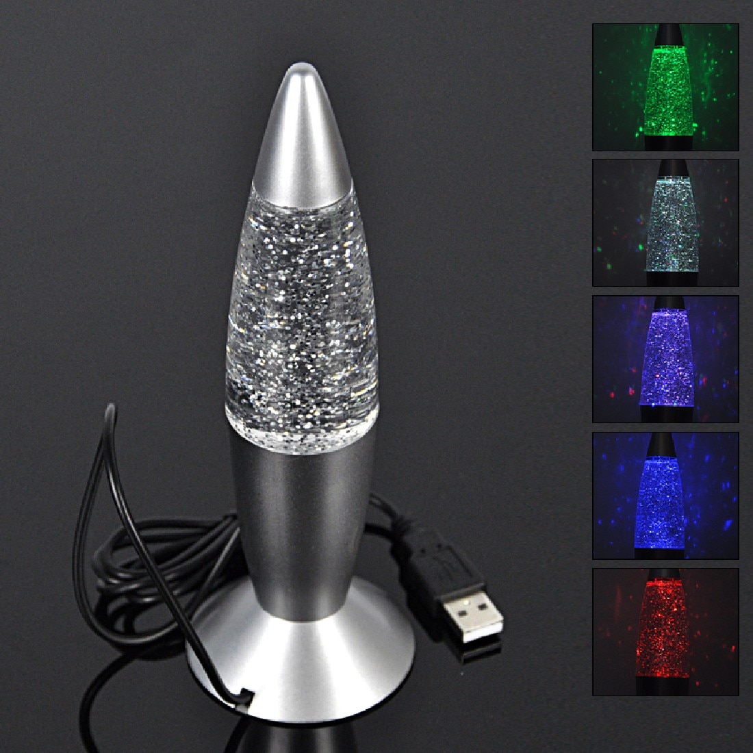 Glitter Lava Lamp Color-Changing Decor