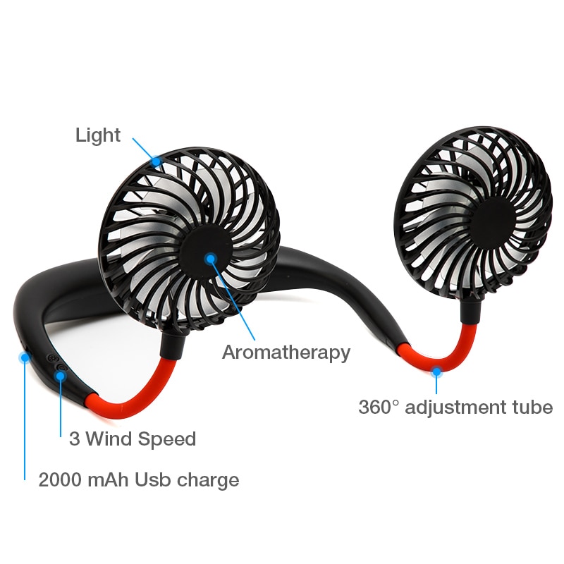 Portable Fan Rechargeable Neckband