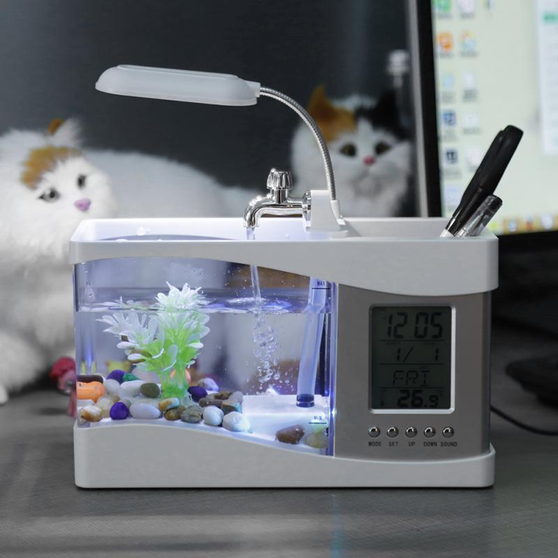 Mini Aquarium with LED Lamp