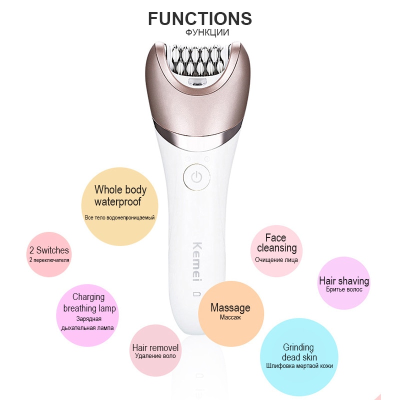 Hair Removal Epilator 5-in-1 Device