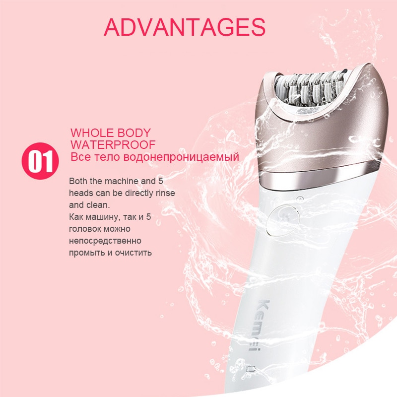 Hair Removal Epilator 5-in-1 Device