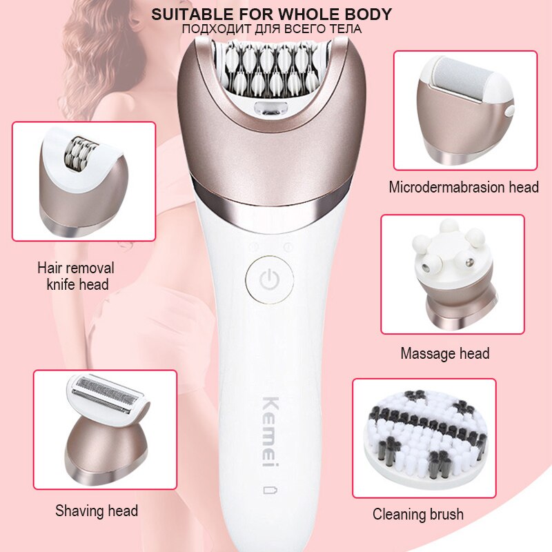 Hair Removal Epilator 5-in-1 Device