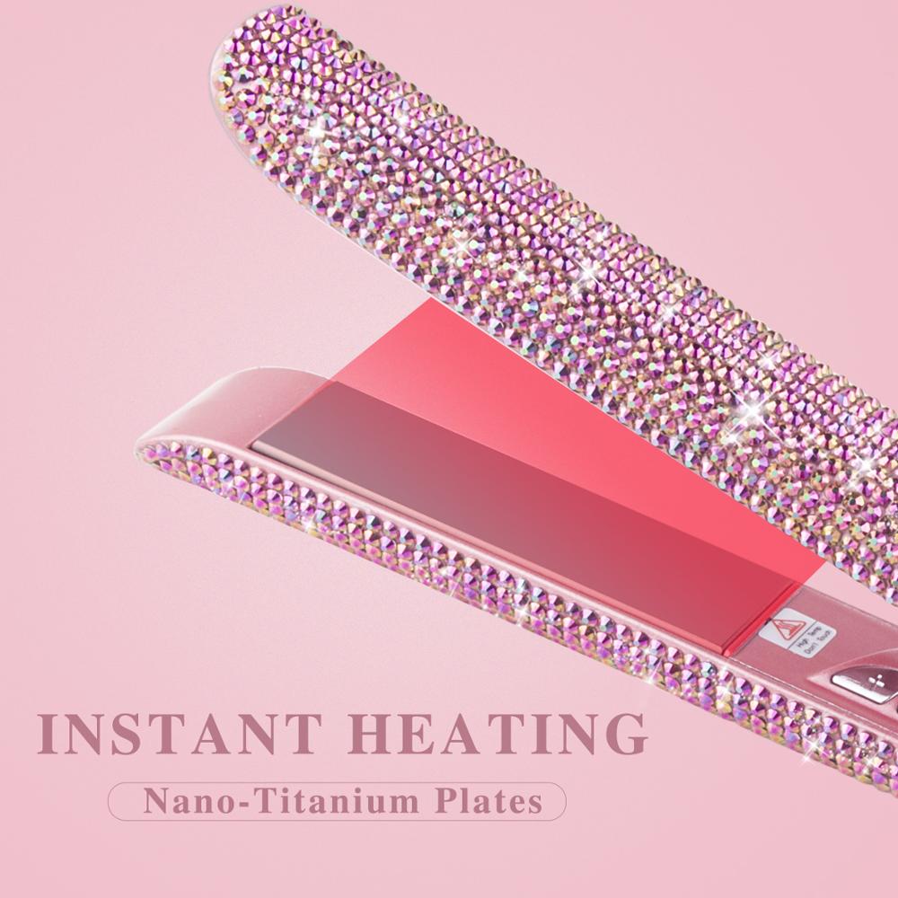 Titanium Flat Iron Hair Straightening Tool