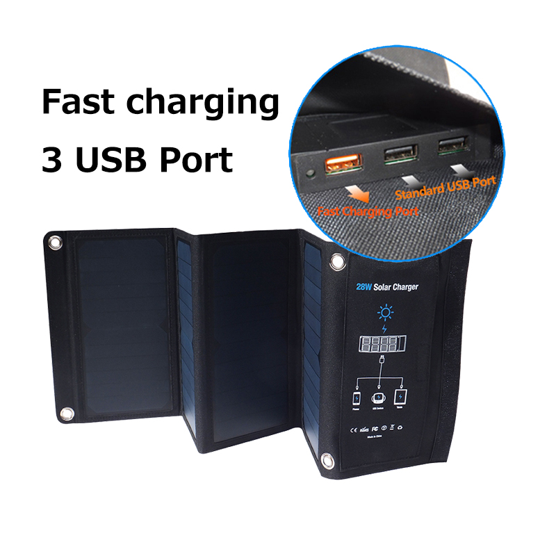 Portable Solar Charger Foldable Power Bank