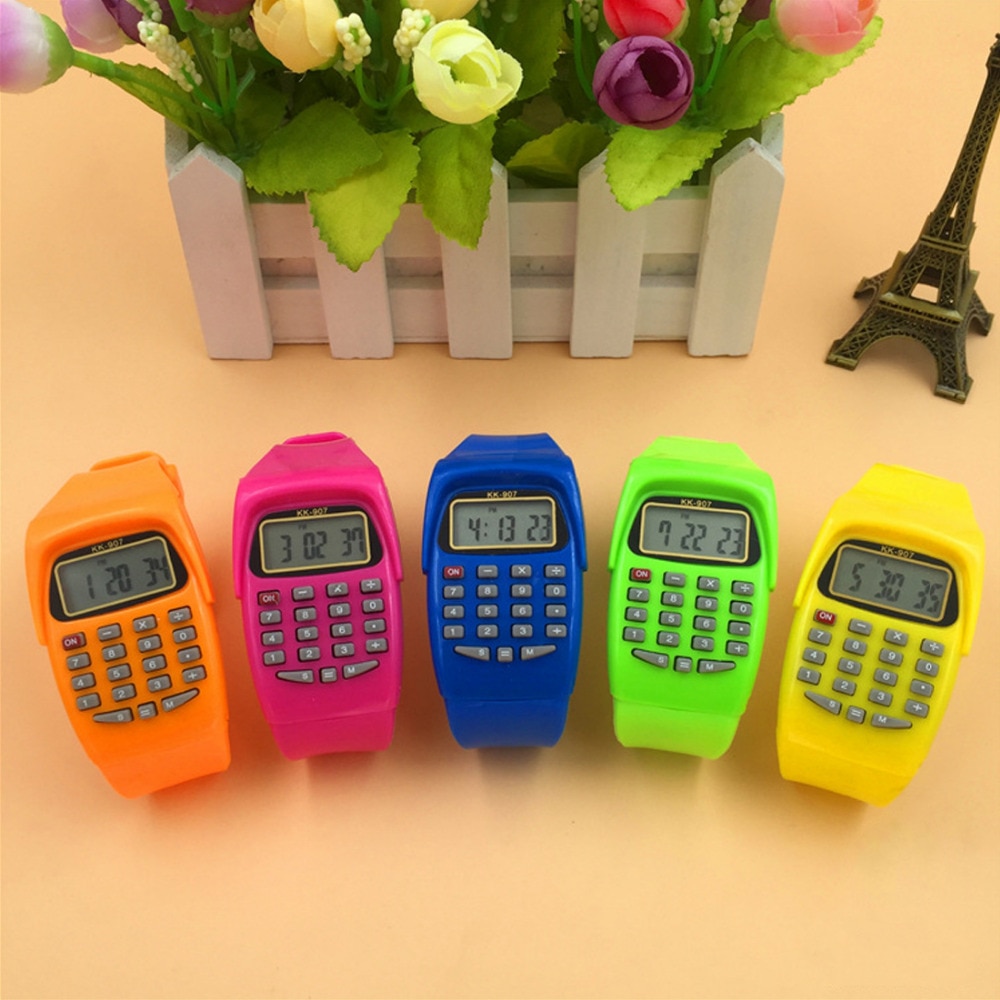 Calculator Watch Kids Silicone Watch