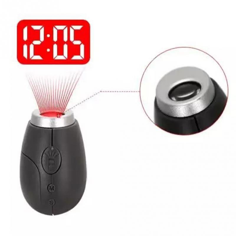 Digital Clock Mini Projection Keychain