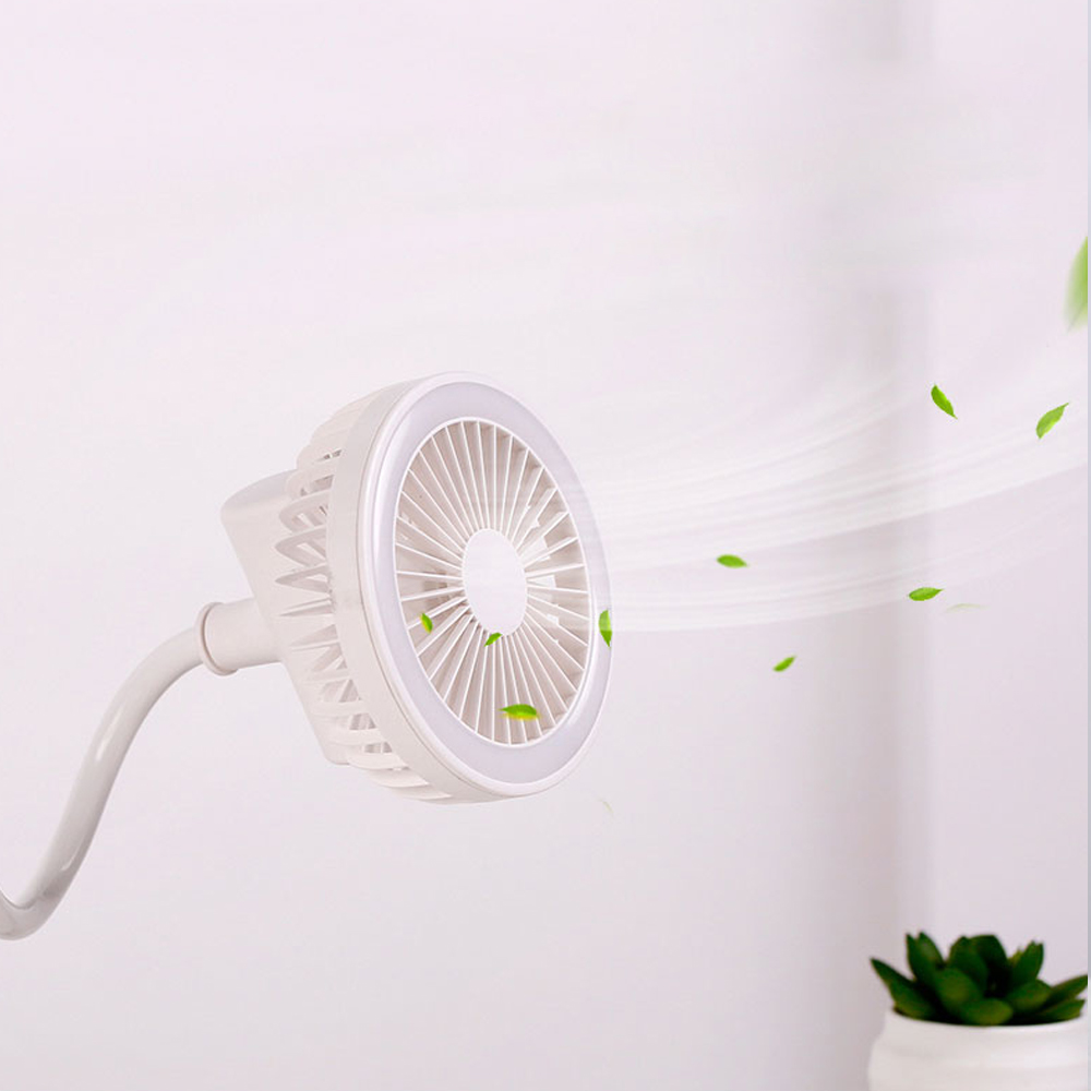 Clip On Fan Rechargeable with Lights