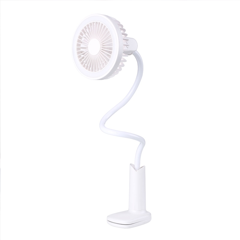 Clip On Fan Rechargeable with Lights