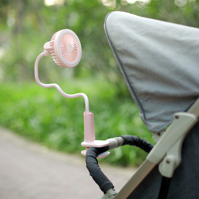 Clip On Fan Rechargeable with Lights