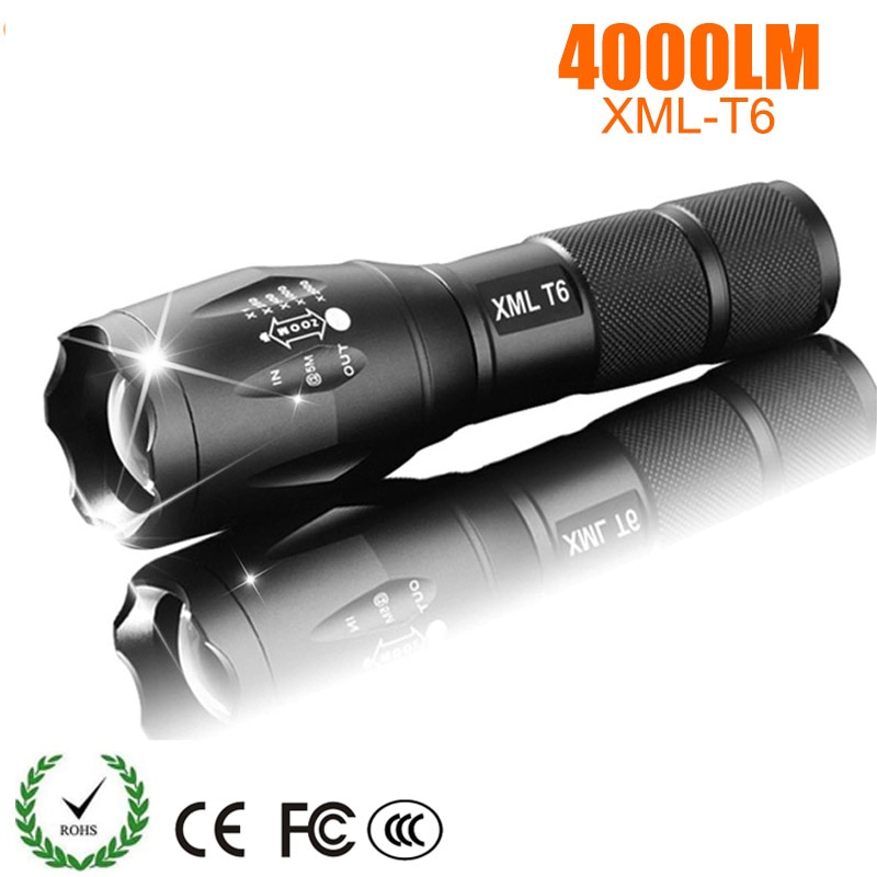 Tactical Flashlight Rechargeable Battery