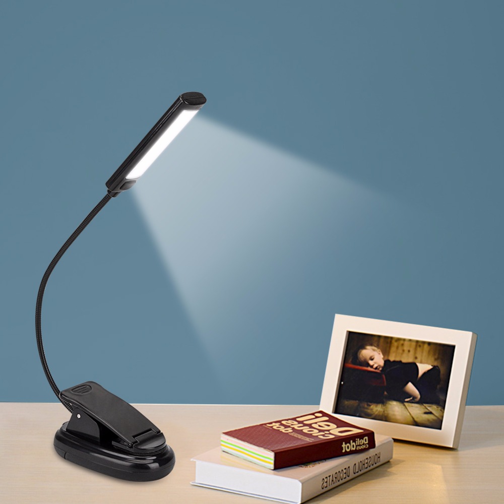 Book Lamp Flexible Clip-On Light