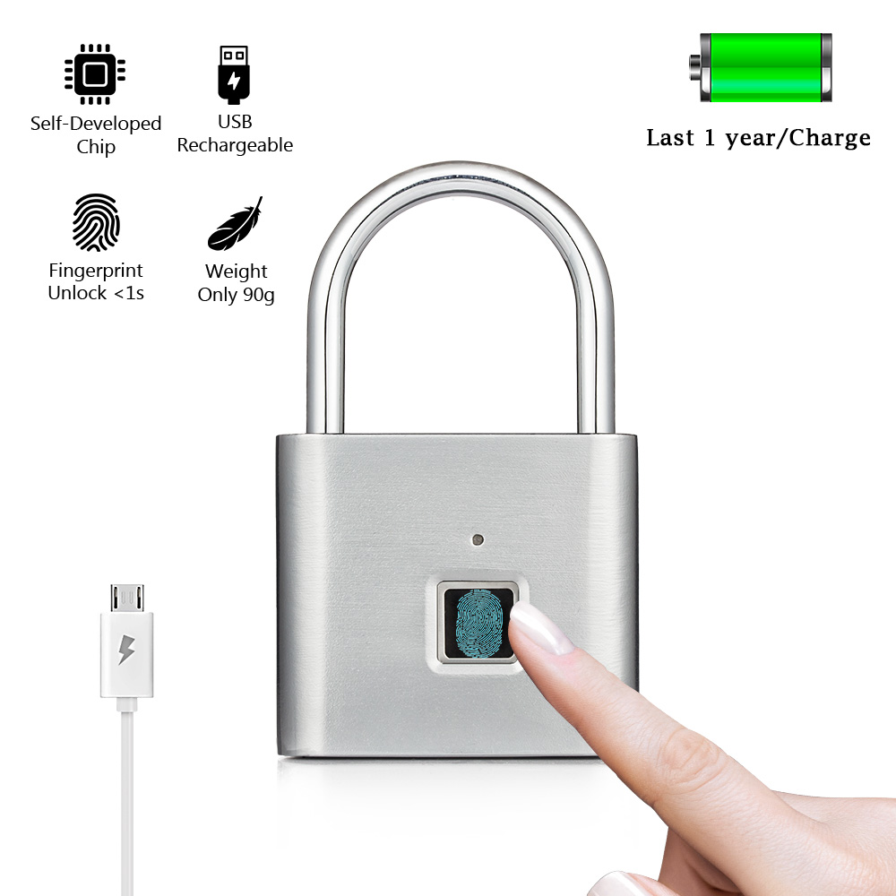 Fingerprint Padlock Smart Security Latch