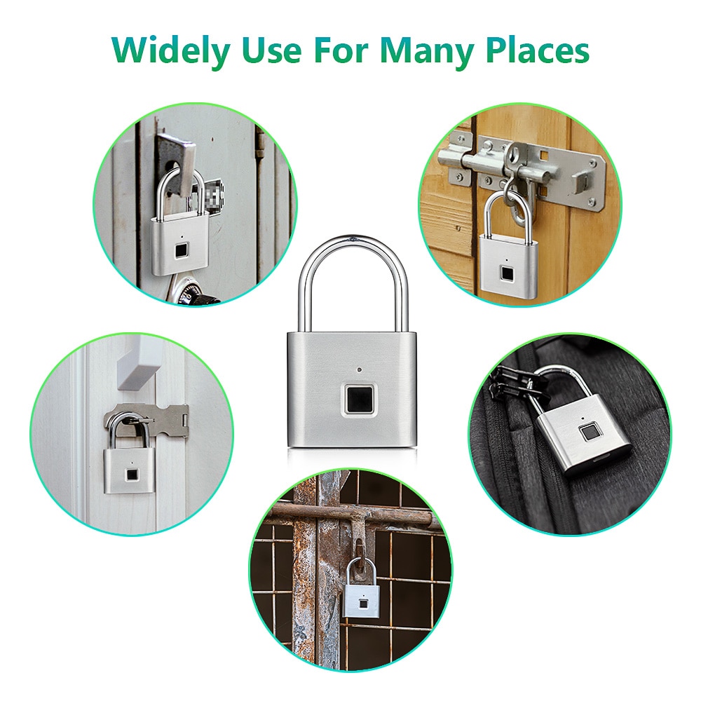 Fingerprint Padlock Smart Security Latch