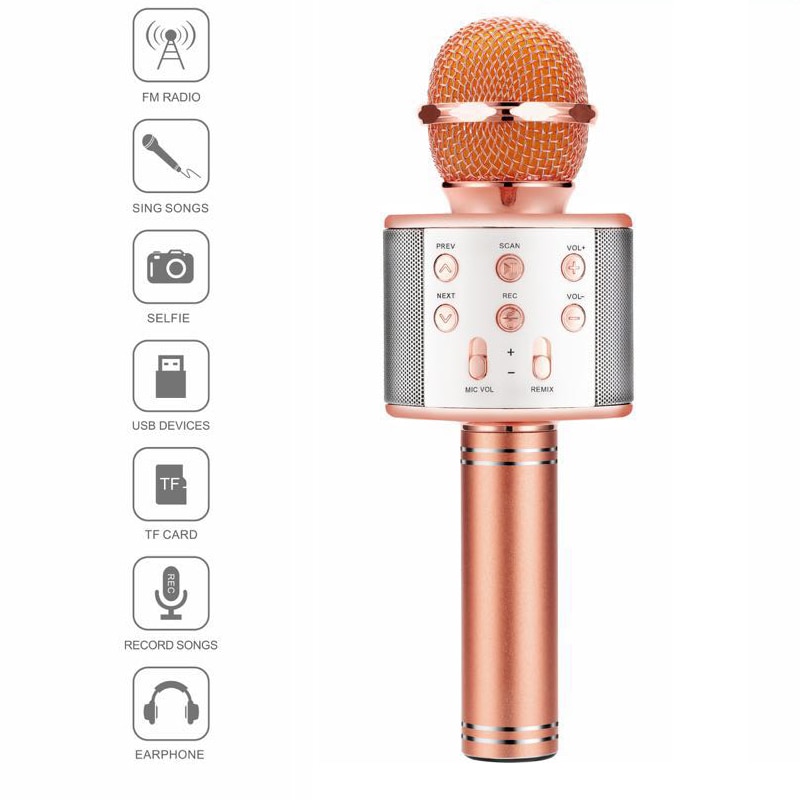 Bluetooth Karaoke Microphone Wireless Mic