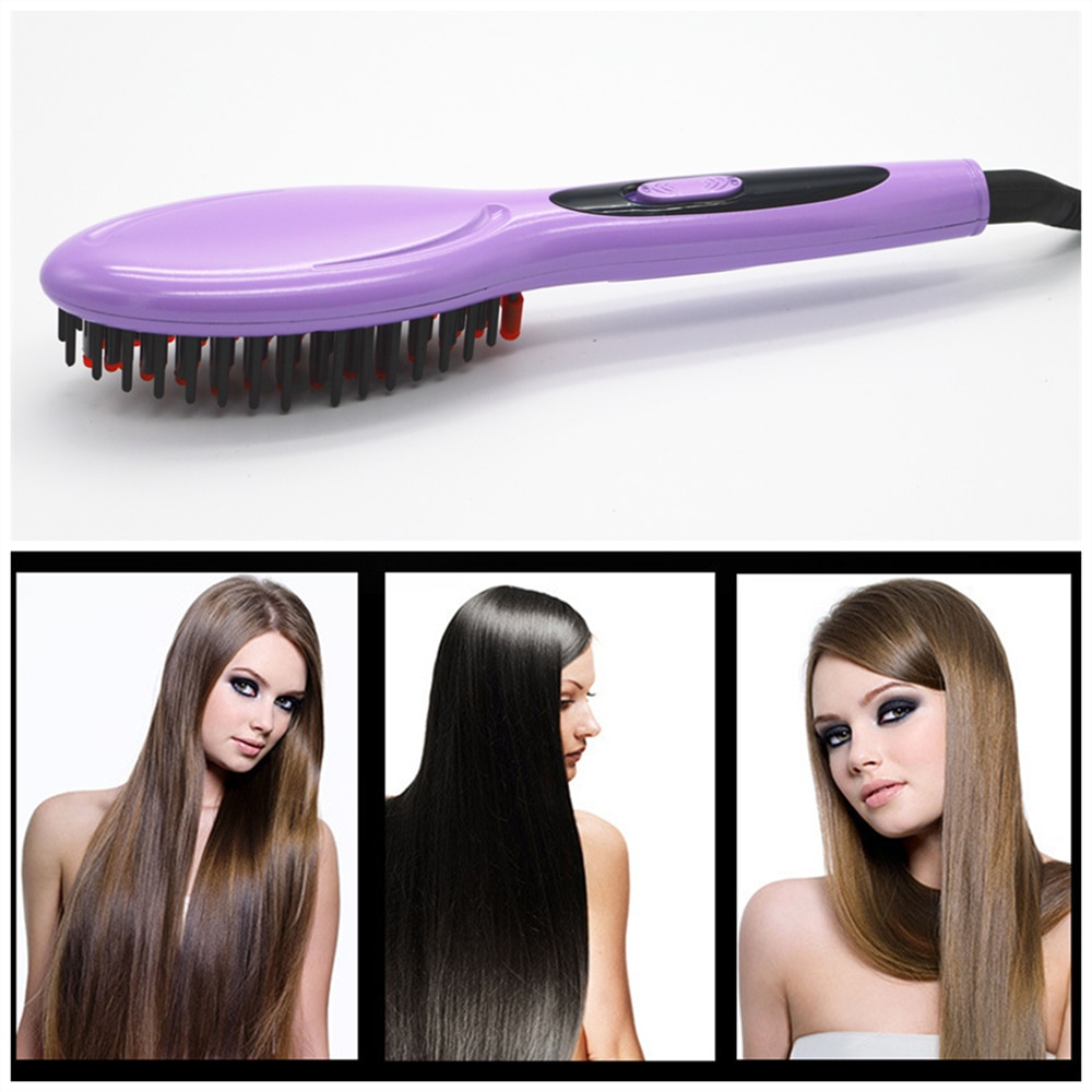 Electric Hair Brush Straightening Tool