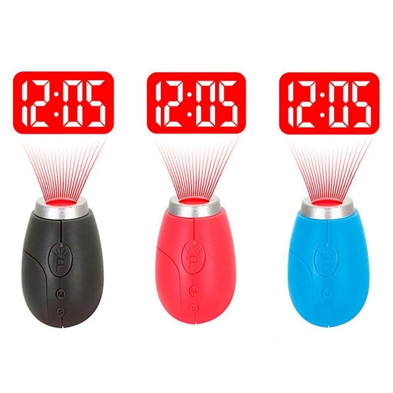 Projection Clock Portable LED Keychain