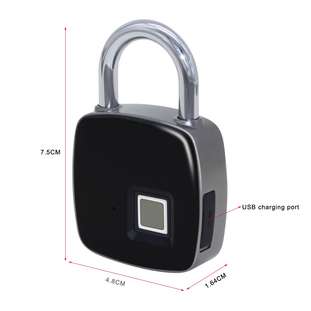 Keyless Door Lock Fingerprint Padlock