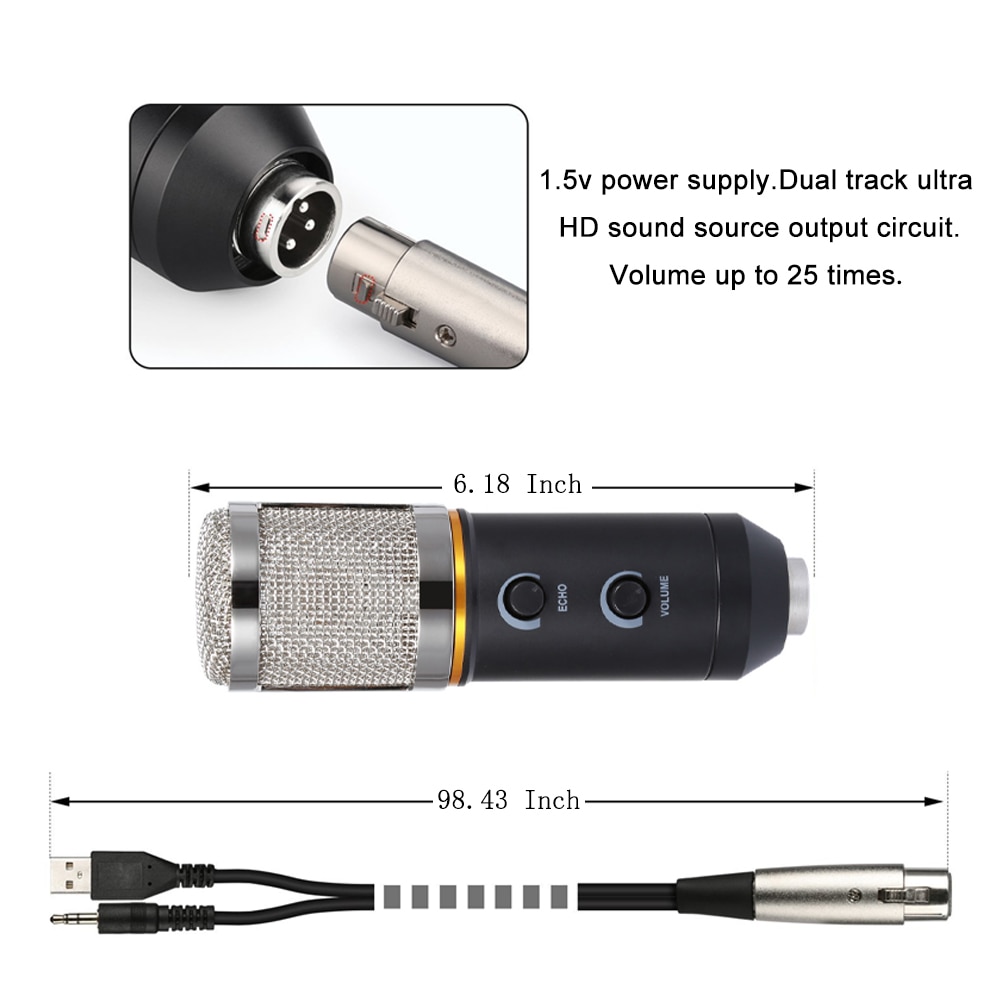 USB Microphone Karaoke PC Recording