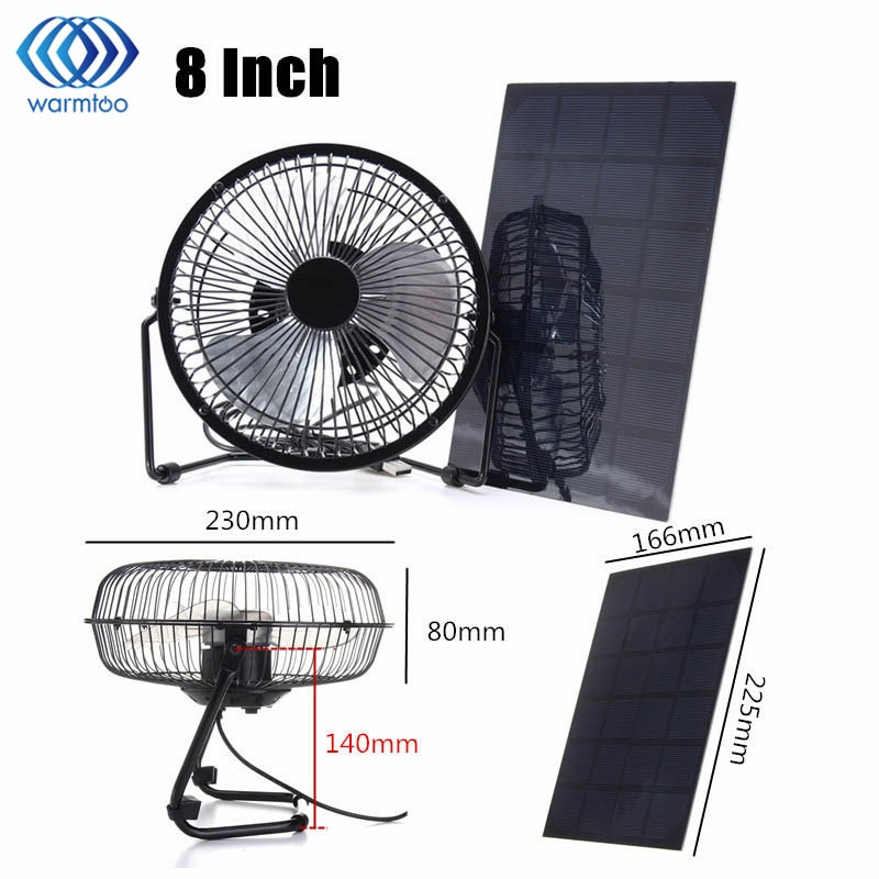 Solar Powered Fan Portable Cooling Ventilation