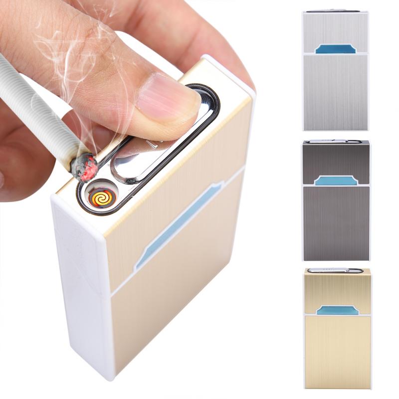 Windproof Lighter Cigarette Case