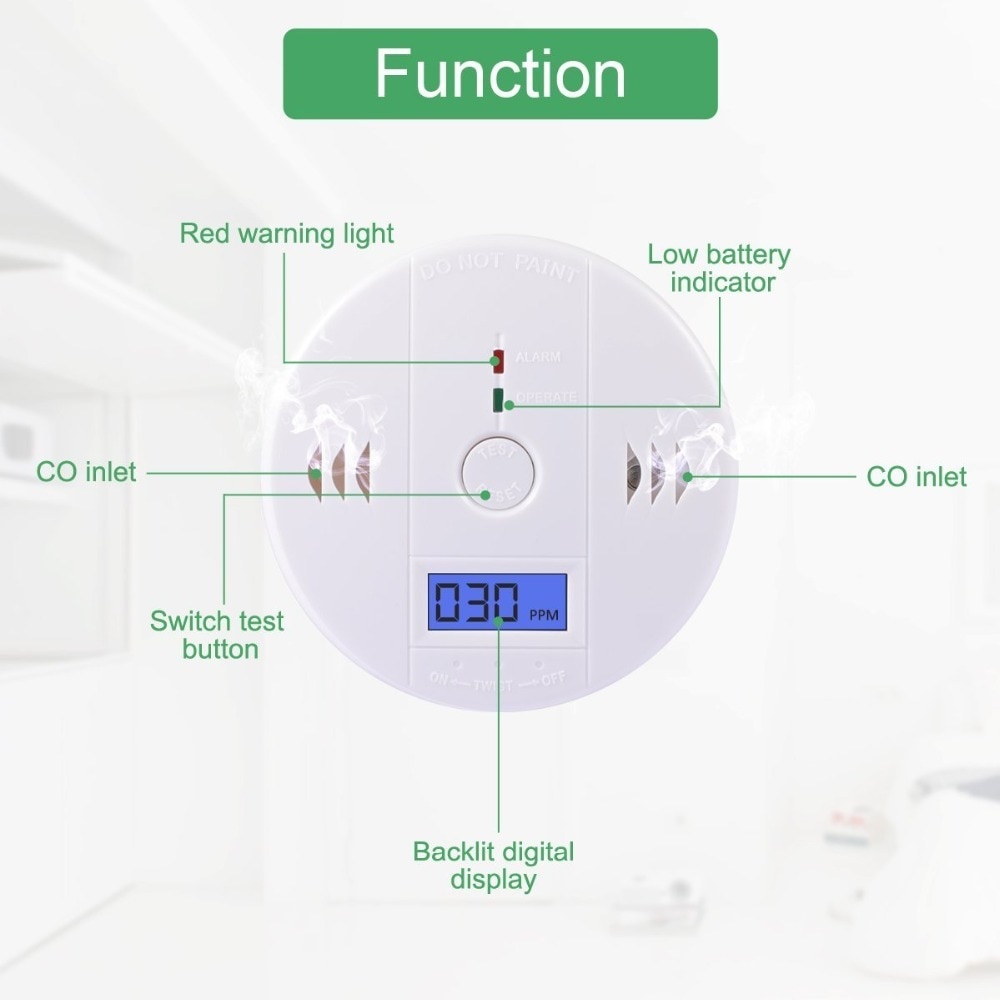 Carbon Monoxide Alarm Gas Detector