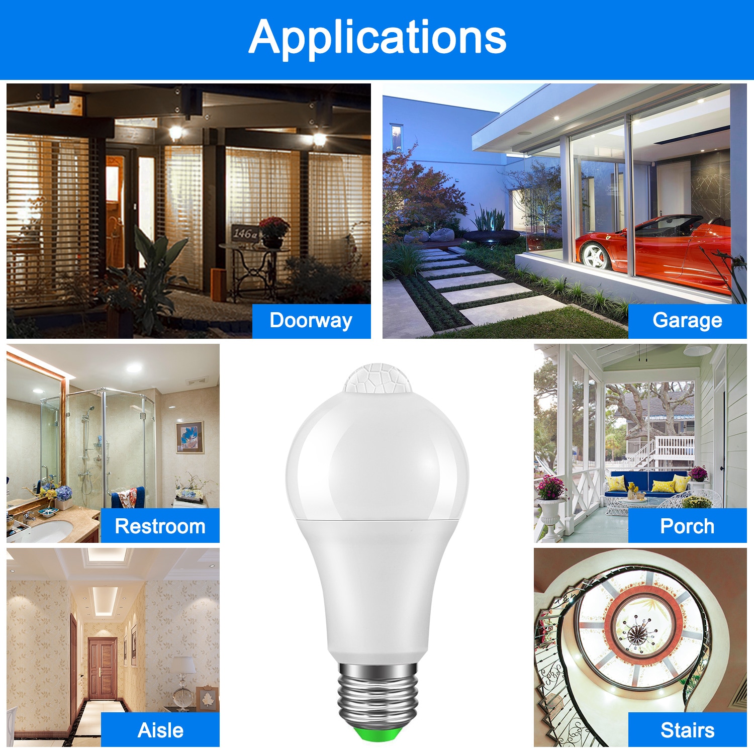 Motion Sensor LED Light Bulb