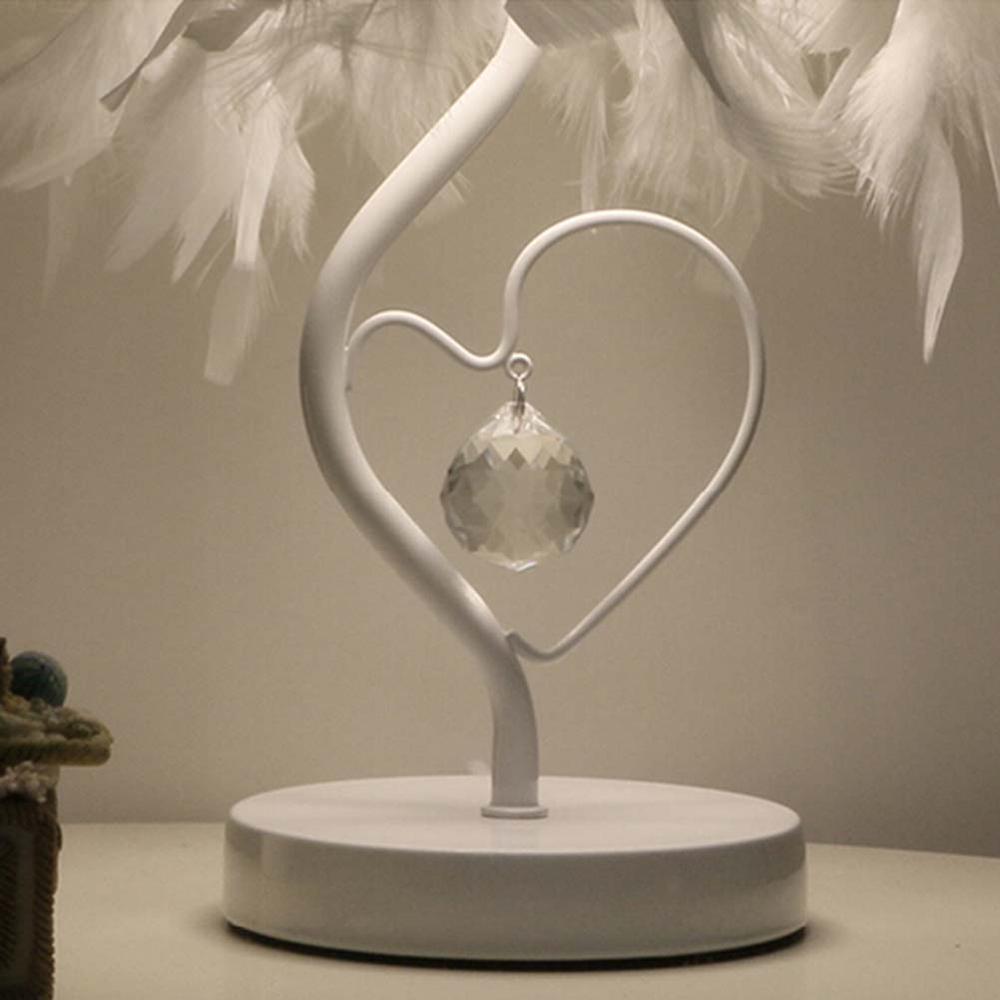 Bedside Table Lamps Feather Light