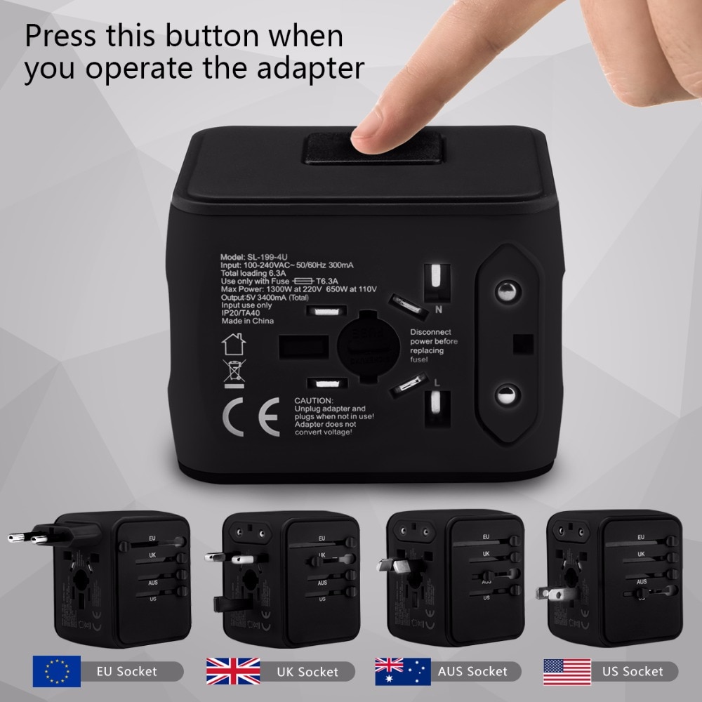 Plug Adapter Universal Travel Outlet