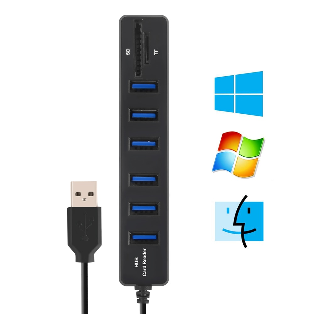 USB Port Hub Card Reader