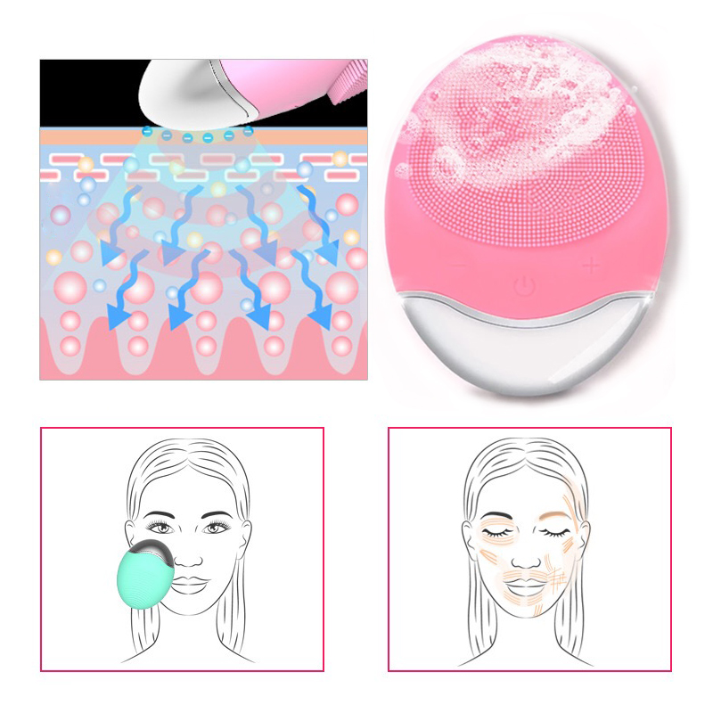 Face Exfoliator Brush Wireless Silicone