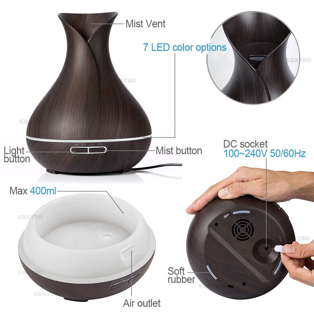 Aroma Diffuser Wood Grain Design