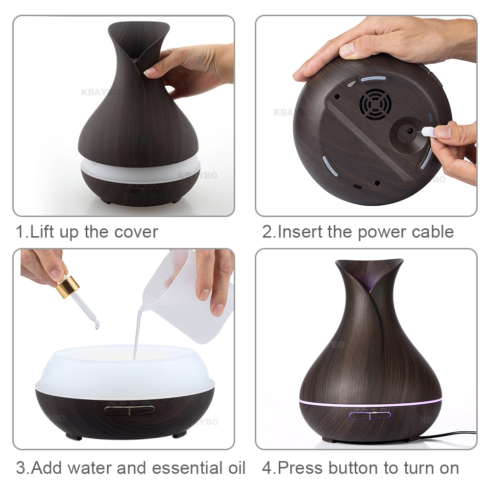 Aroma Diffuser Wood Grain Design