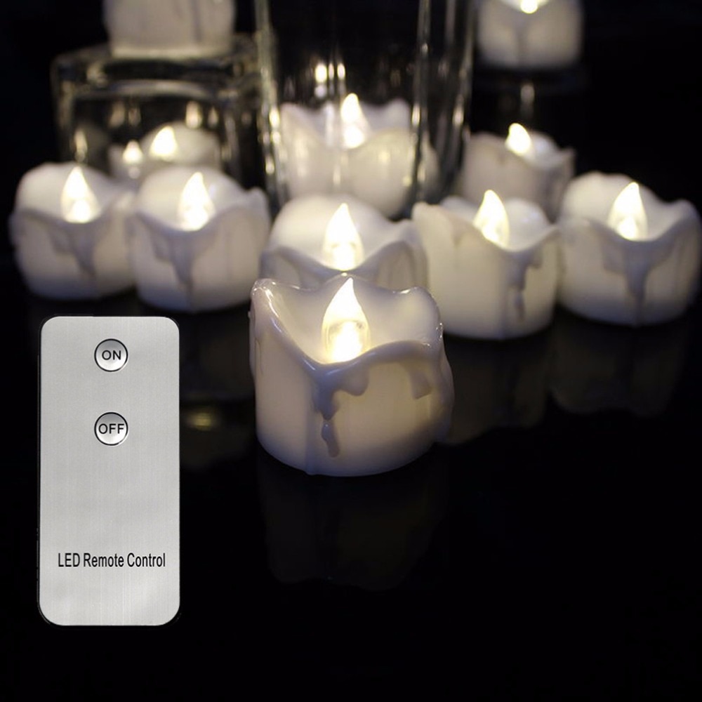 12pcs Battery Operated Candles Remote Light