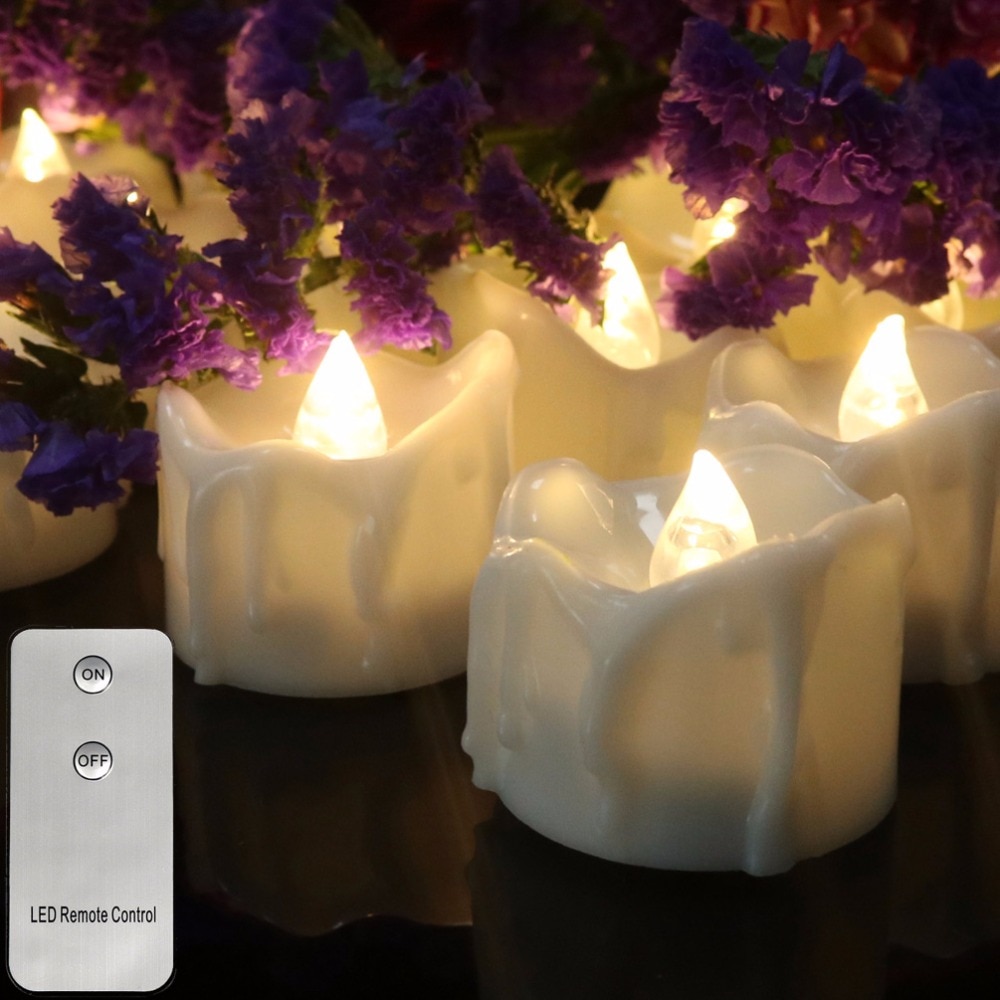 12pcs Battery Operated Candles Remote Light