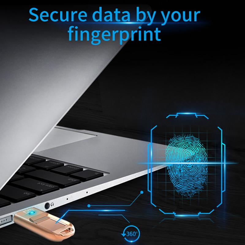 USB Drive Fingerprint Encrypted