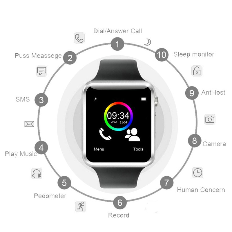 Bluetooth Smart Watch Call Text Ability