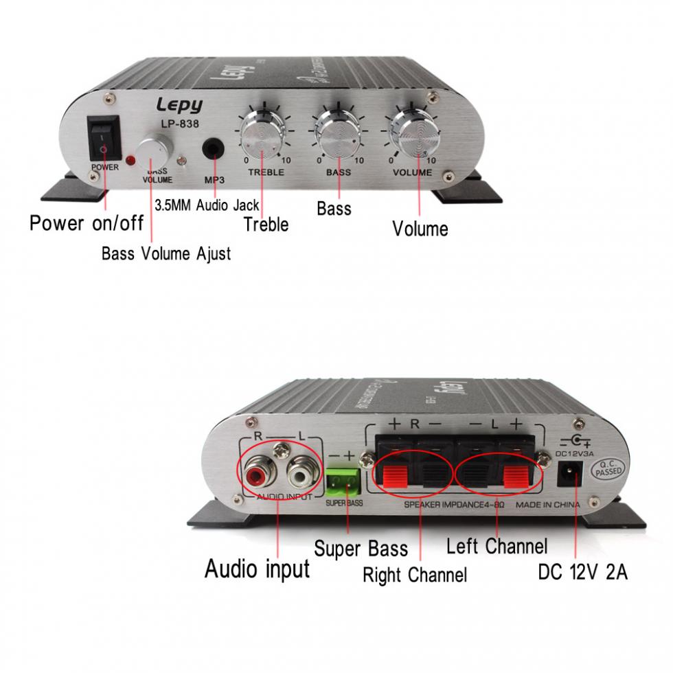 Car Amplifier Stereo Speaker Booster