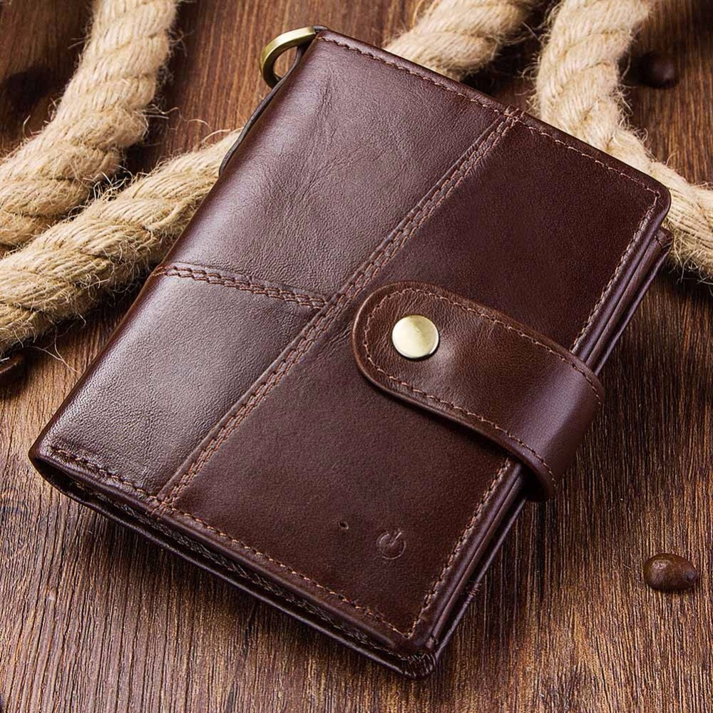 Smart Wallet with Genuine Leather Hasp Design