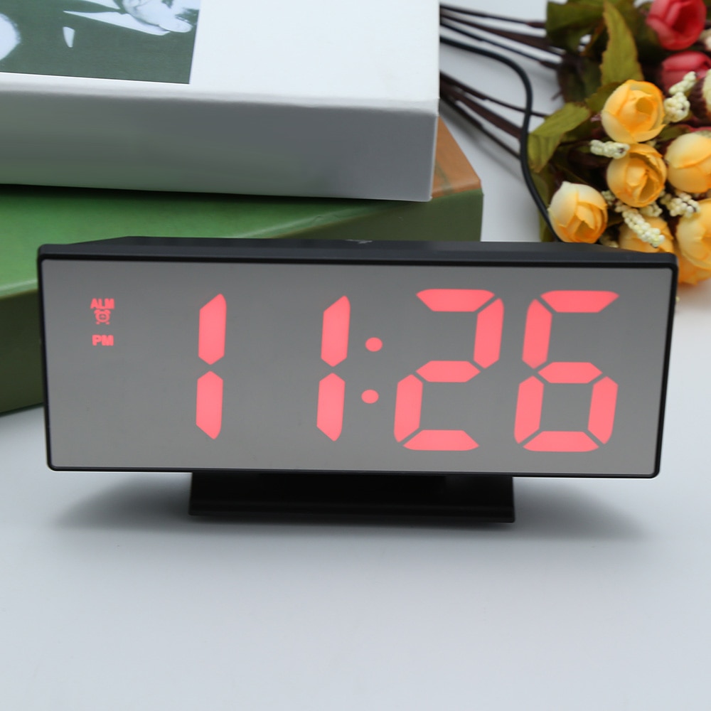 Mirror Clock with Digital Display Time