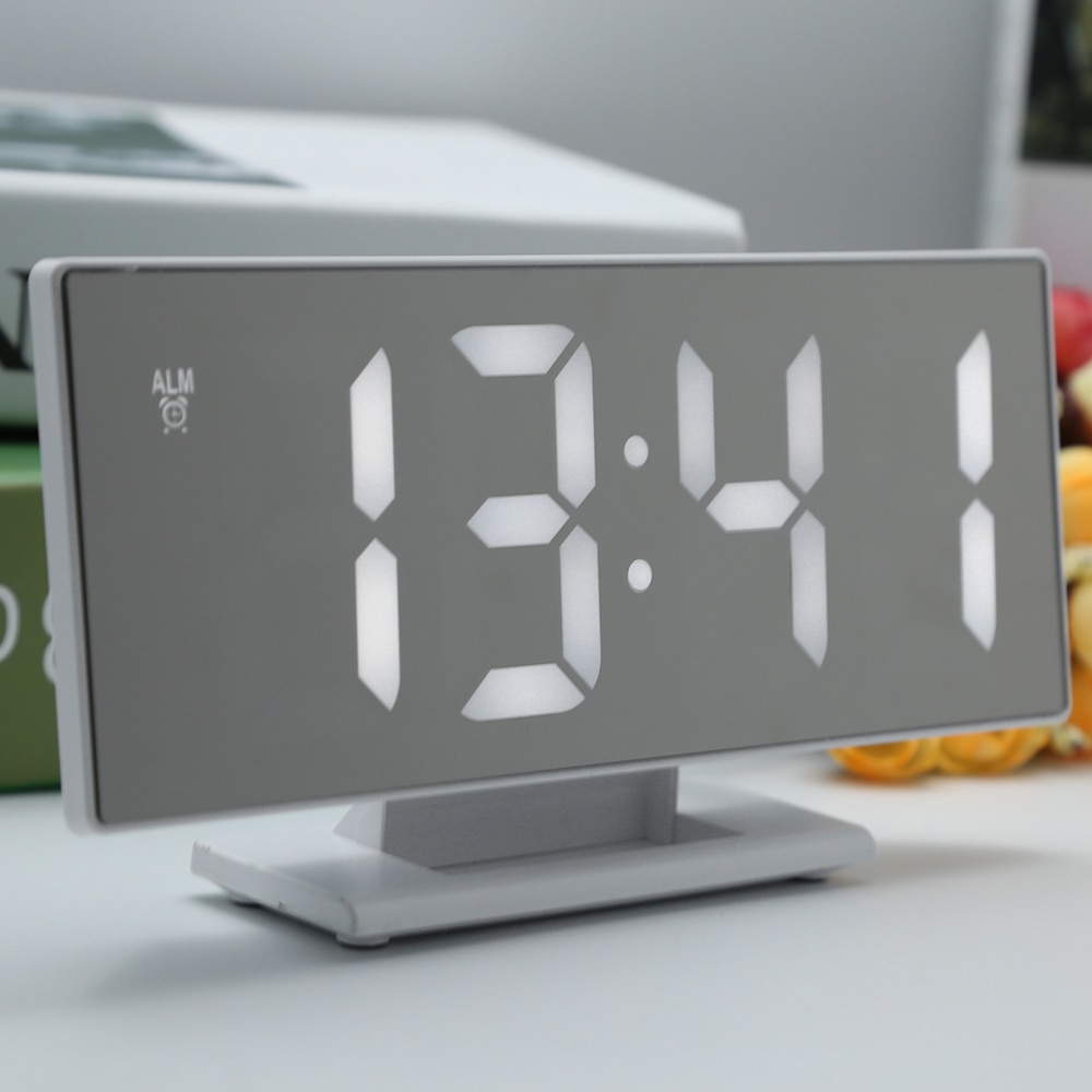 Mirror Clock with Digital Display Time