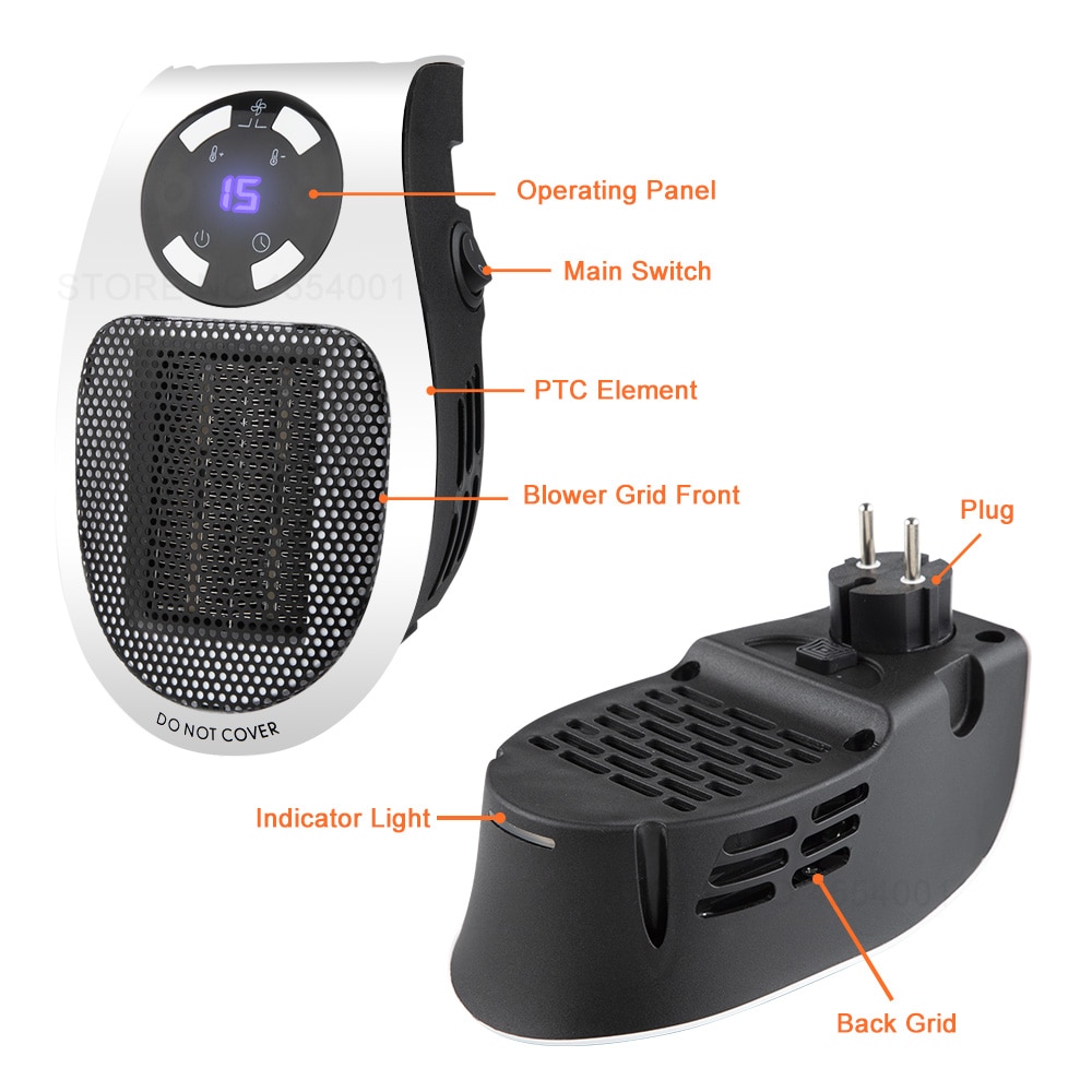 Fan Heater Remote Controlled Warmer