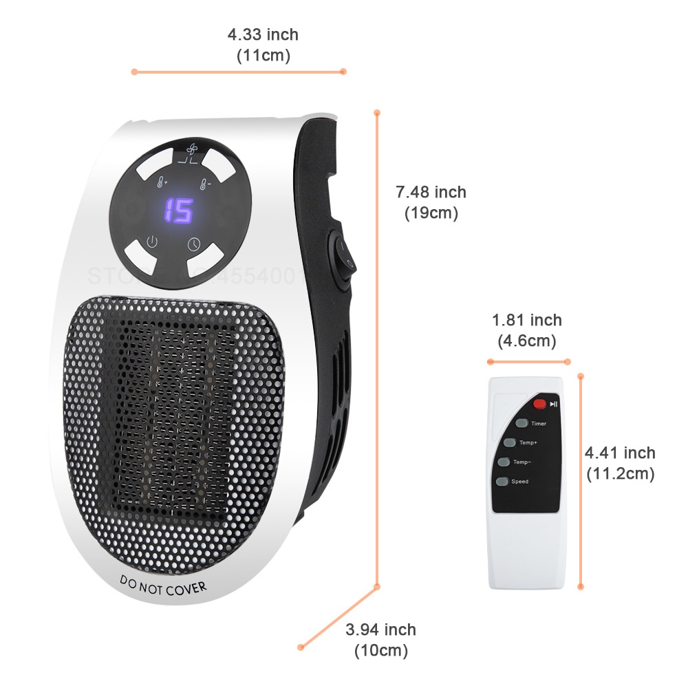 Fan Heater Remote Controlled Warmer