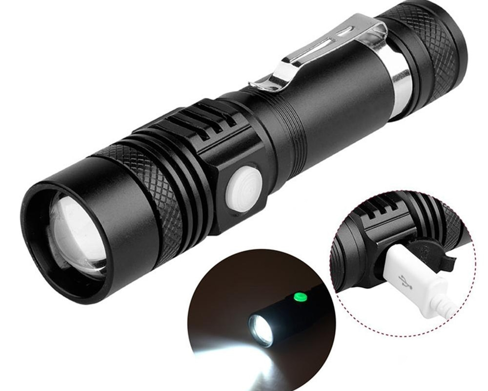 Handy Zoomable Rechargeable Flashlight